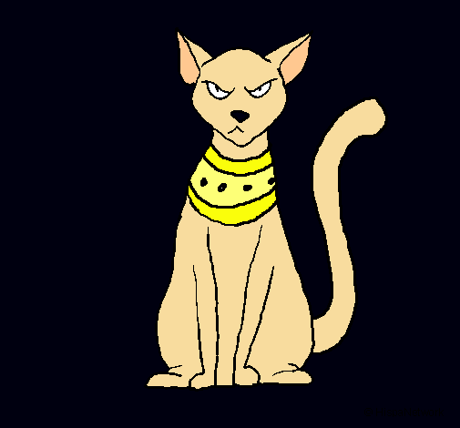Dibujo Gato egipcio pintado por dogui