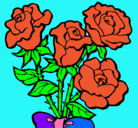 Dibujo Ramo de rosas pintado por aleila97