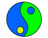 Dibujo Yin y yang pintado por evaf