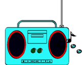 Dibujo Radio cassette 2 pintado por pololas