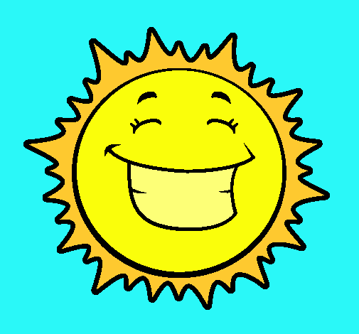 Dibujo Sol sonriendo pintado por superlinda