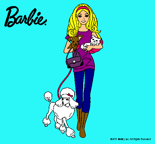 Barbie con sus mascotas