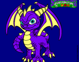 Dibujo Spyro pintado por trevor