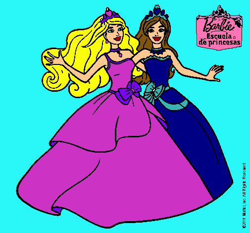 Barbie y su amiga súper felices