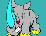 Dibujo Rinoceronte II pintado por cornelius