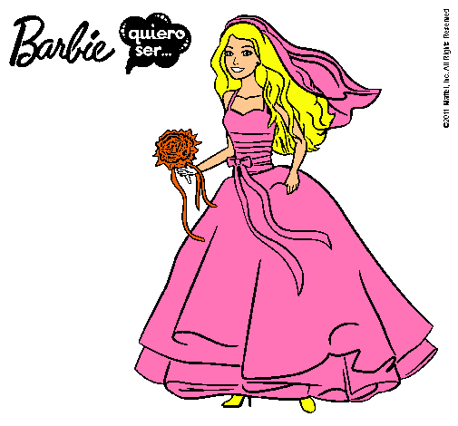 Barbie vestida de novia