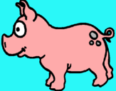 Dibujo Cerdo pintado por ugfh9rtjehgf