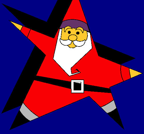 Papa Noel en forma de estrella