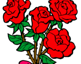 Dibujo Ramo de rosas pintado por lilibeh