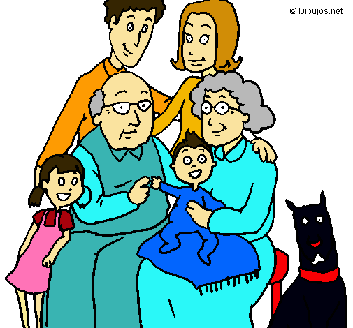 Dibujo Familia pintado por lupit