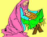 Dibujo Nacimiento del niño Jesús pintado por --Andrea--