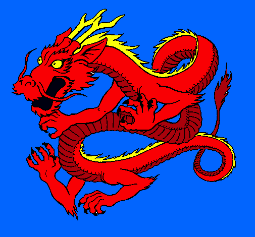 Dibujo Dragón japonés pintado por Alvarogh