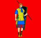 Dibujo Soldado romano pintado por vgffgg
