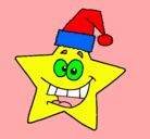 Dibujo estrella de navidad pintado por chuchis