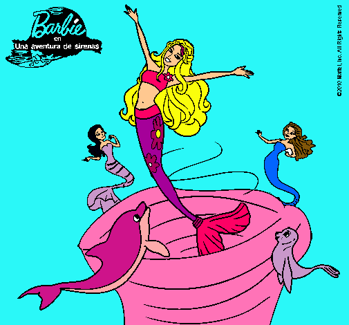 Barbie sirena contenta