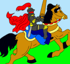 Dibujo Caballero a caballo pintado por alex joshua