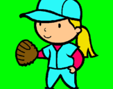 Dibujo Jugadora de béisbol pintado por nicoly