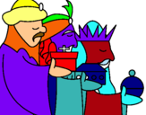 Dibujo Los Reyes Magos 3 pintado por palomatamixa