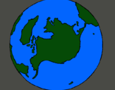Dibujo Planeta Tierra pintado por sheja