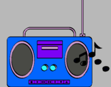 Dibujo Radio cassette 2 pintado por MONOPOLI