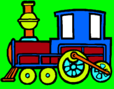 Dibujo Tren pintado por  yuro