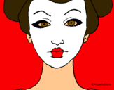 Dibujo Cara de geisha pintado por amalia