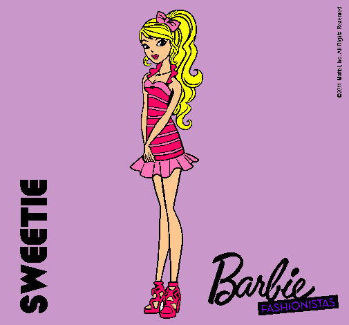 Dibujo Barbie Fashionista 6 pintado por miniee