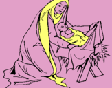 Dibujo Nacimiento del niño Jesús pintado por hcsdfj