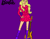 Dibujo Barbie rockera pintado por xocnitl