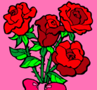 Dibujo Ramo de rosas pintado por zaelita