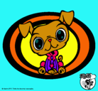 Dibujo Perrito Littlest Pet Shop pintado por elena1412