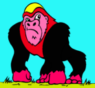 Dibujo Gorila pintado por ana_garcialu