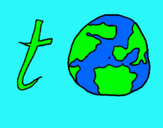 Dibujo Tierra pintado por miniee