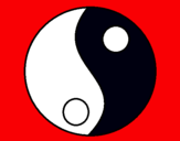Dibujo Yin y yang pintado por enmanuel
