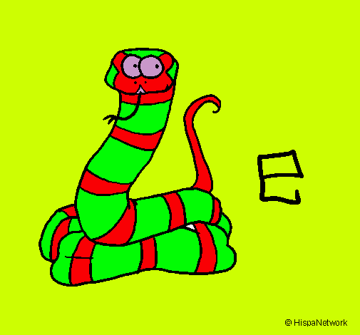 Dibujo Serpiente pintado por kiero09