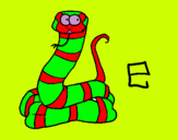 Dibujo Serpiente pintado por kiero09