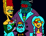 Dibujo Familia de monstruos pintado por cvfyjklvb