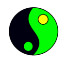 Dibujo Yin y yang pintado por xoel