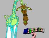 Dibujo Madagascar 2 Melman pintado por super11