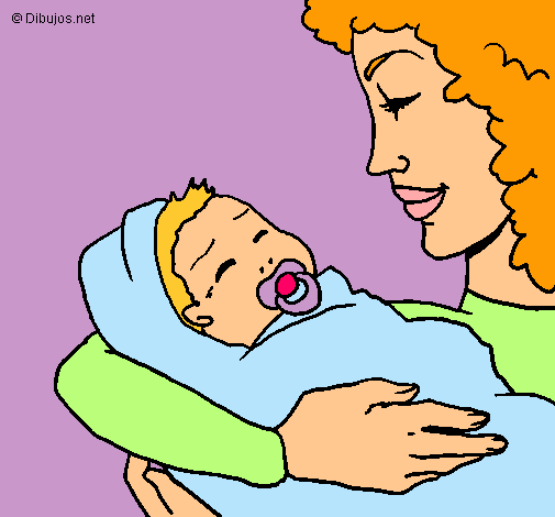 Dibujo Madre con su bebe II pintado por aerenlove