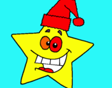 Dibujo estrella de navidad pintado por jimenatamixa