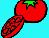 Dibujo Tomate pintado por   bvfgderrty