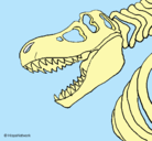 Dibujo Esqueleto tiranosaurio rex pintado por LadronaRk