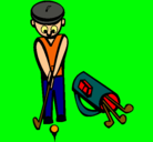 Dibujo Jugador de golf II pintado por carlaaaaa