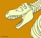Dibujo Esqueleto tiranosaurio rex pintado por tiraaaaaaaa