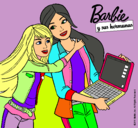 Dibujo El nuevo portátil de Barbie pintado por martasanz