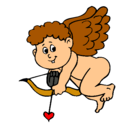 Dibujo Cupido pintado por tamalito