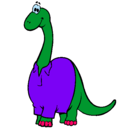 Dibujo Diplodocus con camisa pintado por yuyuri