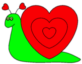 Dibujo Caracol corazón pintado por jeimy