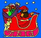 Dibujo Papa Noel en su trineo pintado por Ander5